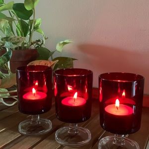 Red Luminarc Glasses ♥️